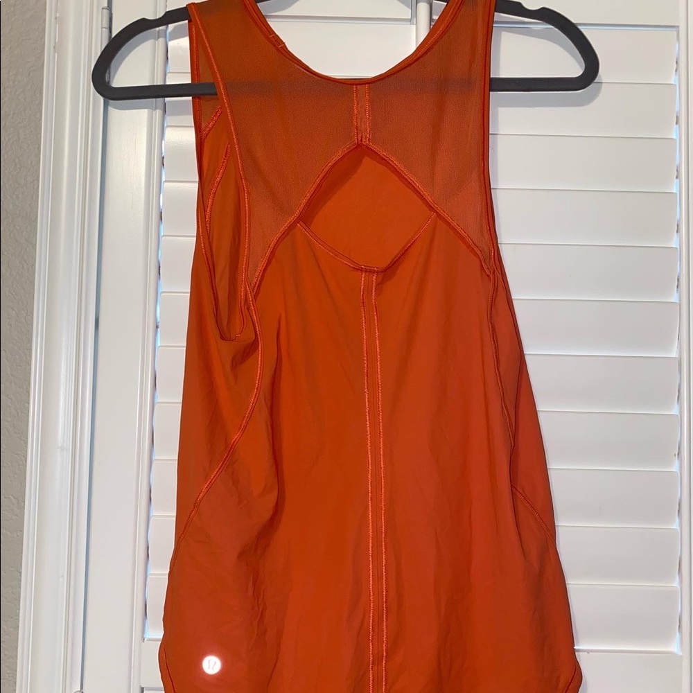 Coral Lululemon Sculpt Tank